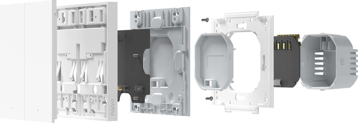 Produktbild Aqara Smart Wall Switch H1 Weiss No Neutral, Double Rocker (Zigbee)