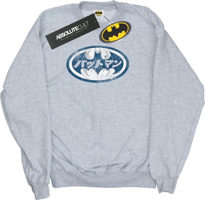 Produktbild Batman Japanisches Logo Weiss Baumwolle Sweatshirt (L)
