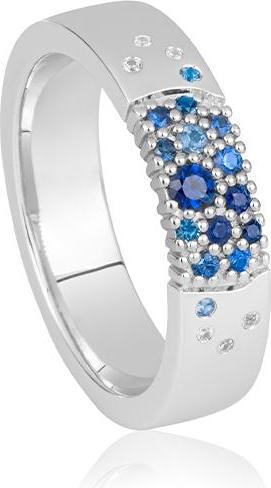 Image du produit Breuning BAGUE - E.SAFIR BLEU FONCE/brill. 0,031 Ct. H/si (48, Or 750/18 K)