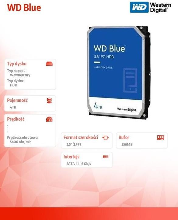 Produktbild WD Blue (4 TB, 3.5", CMR)