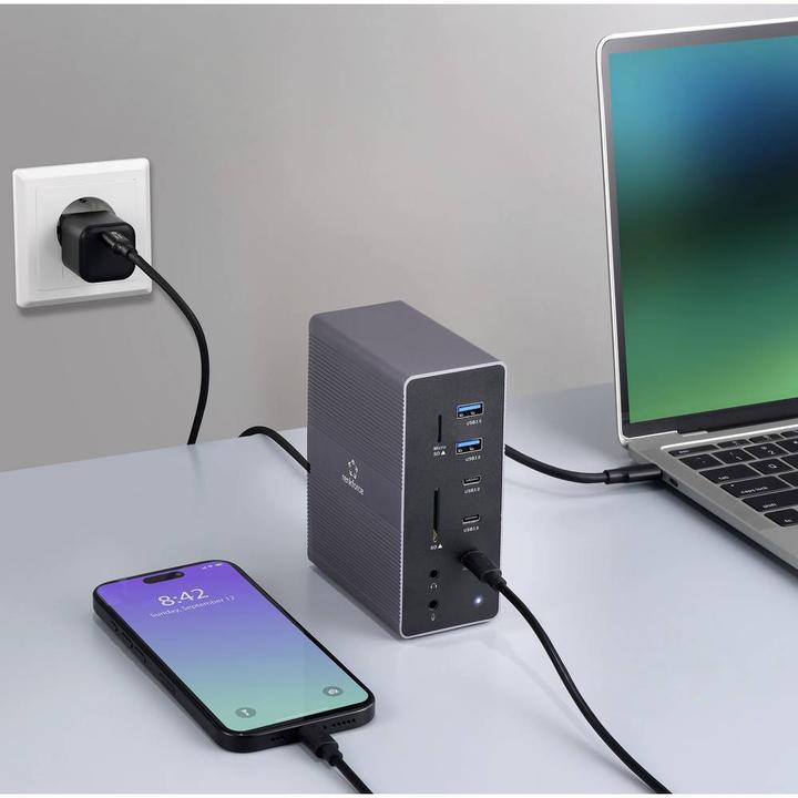 Produktbild Renkforce USB-C® Dockingstation RF-DKS-910 Passend für Marke Dockingstations: U (USB-C, 14 Ports)