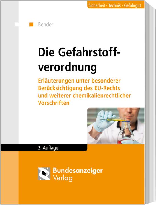 Immagine prodotto Die neue Gefahrstoffverordnung (Tedesco, Herbert Bender, 2019)