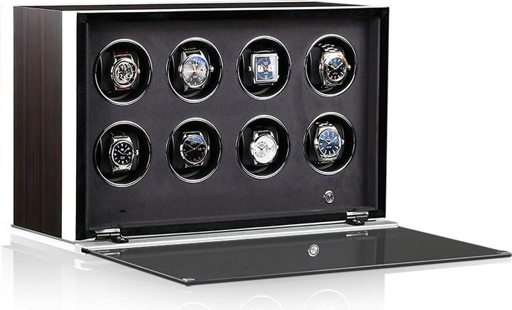 Actual product image Chronovision Watchwinder Ambiance VIII - Ebony Satin / White Satin (8x)