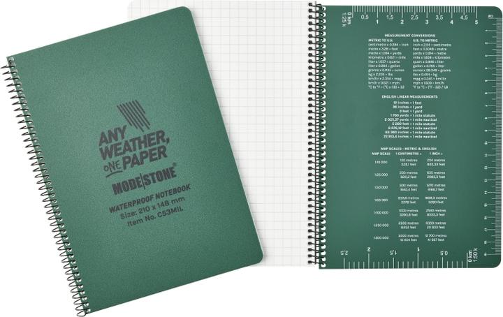 Produktbild Modestone Side Spiral 210x148mm/50, green (A5)