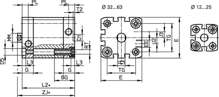 Produktbild Festo ADN Compact Cyl 25mm Bore 40mm Stroke