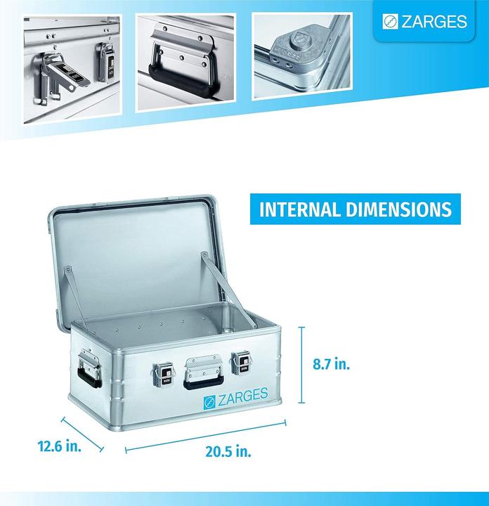 Actual product image Zarges Aluminum transport box