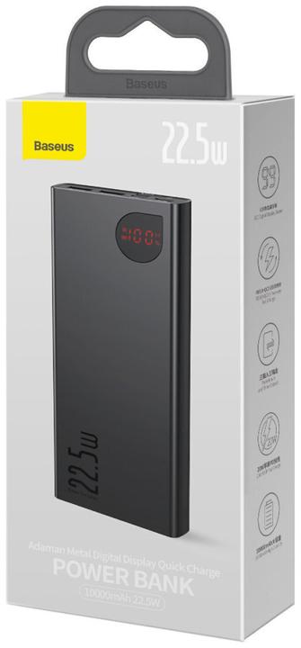 Productafbeelding Baseus Powerbank Adaman Metal, 10000mAh, 22.5W (zwart) (10000 mAh, 22.50 W, 37 Wh)