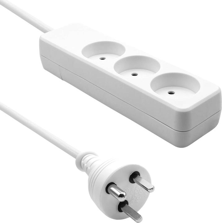 Produktbild ProXtend Danish Power Strip 3-way 10M IT White (3x, CEE 7/3, 10 m)