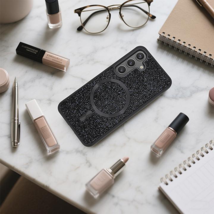 Produktbild Cadorabo Samsung Galaxy S25 Hülle kompatibel mit MagSafe Glitzer Case (Samsung Galaxy S25)