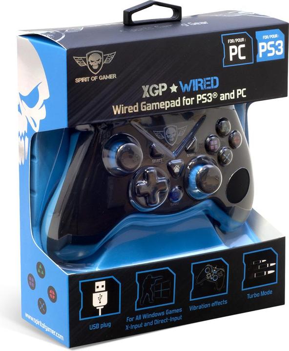 Produktbild Spirit Of Gamer SOG-WXGP Gaming-Controller, USB Gamepad Analog / Digital PC, Playstation 3 (PC, PS3)