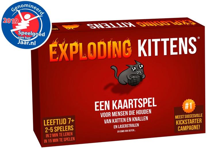 Produktbild Asmodée Exploding Kittens NL - Kartenspiel - EIN Partyspiel voller Humor! - 7+ - 2-5 Spieler (Niederländisch)