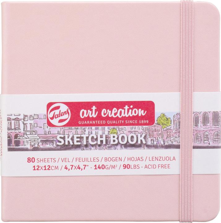 Produktbild Talens Malbuch 12 x 12 cm Pastellrosa (12 x 12 cm, Harter Einband)