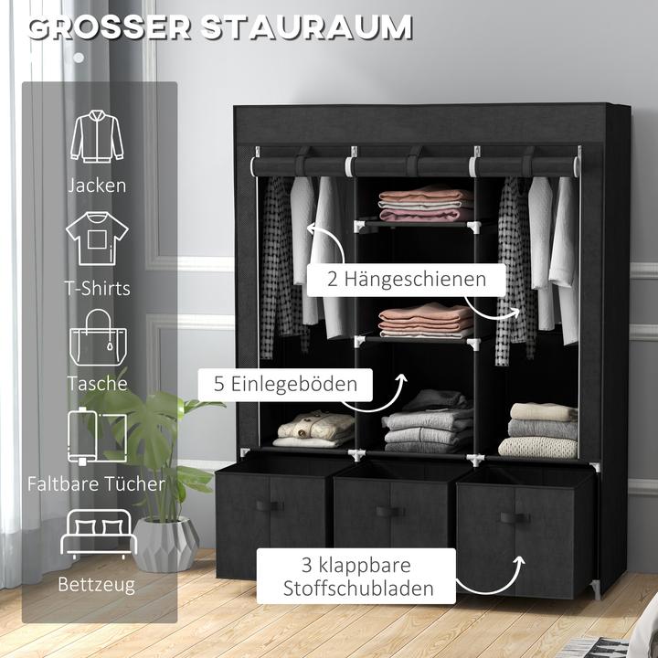 Image du produit Homcom Stoffschrank mit Tür (125 x 43 x 162,5 cm)