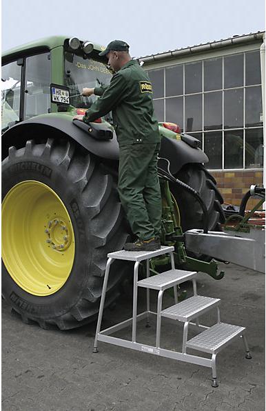 Produktbild Krause Montagetritt, mit Alu-Gitterroststufen (Gerüst, 114 cm)