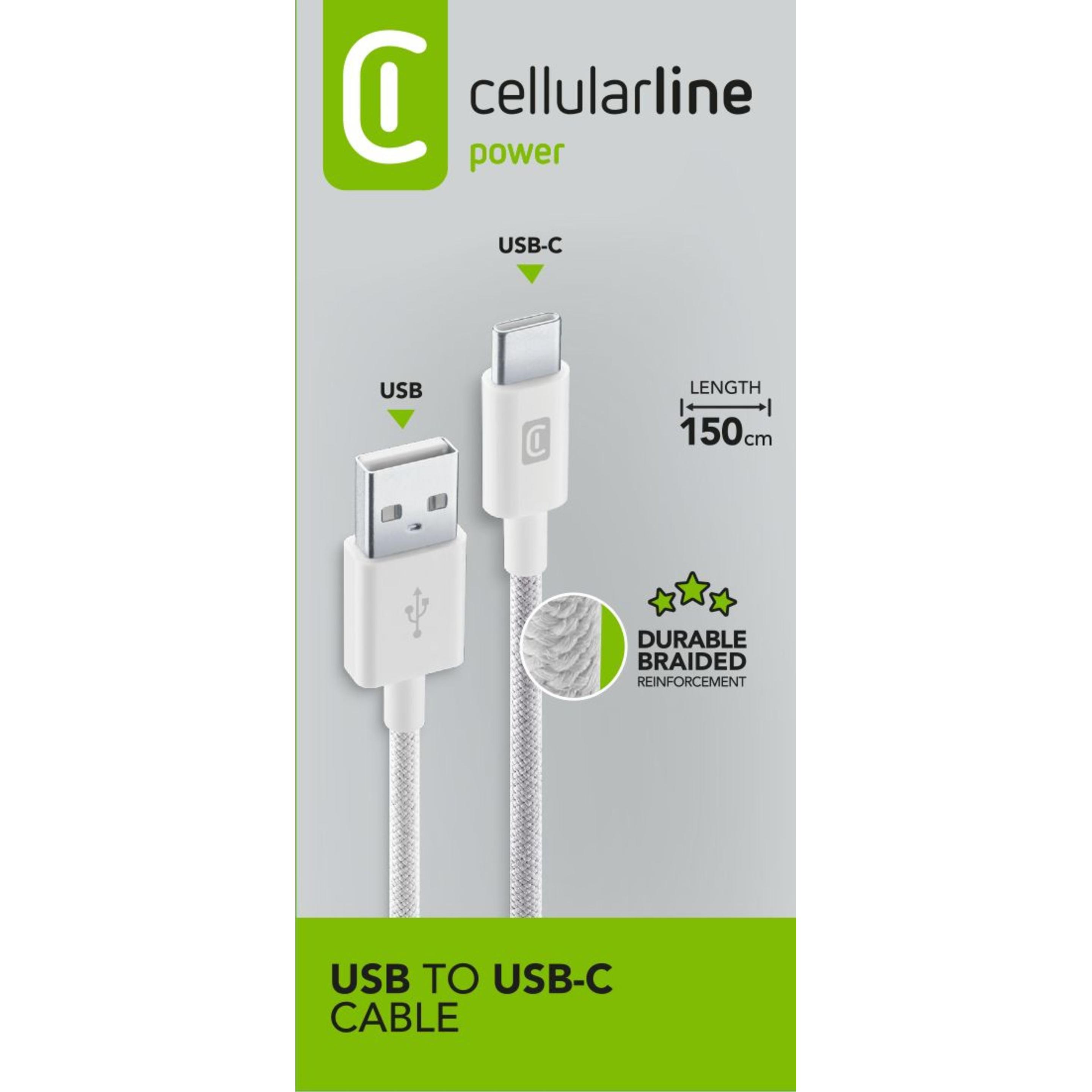 Thumbnail - Cellularline Braided Data Cable 1,5 m (1.50 m, USB 2.0), USB Kabel