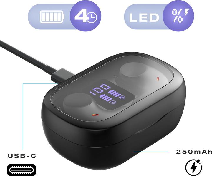 Produktbild Avizar BT5.3 In-Ears Stereo mit Bass ANC (4 h, Kabellos)