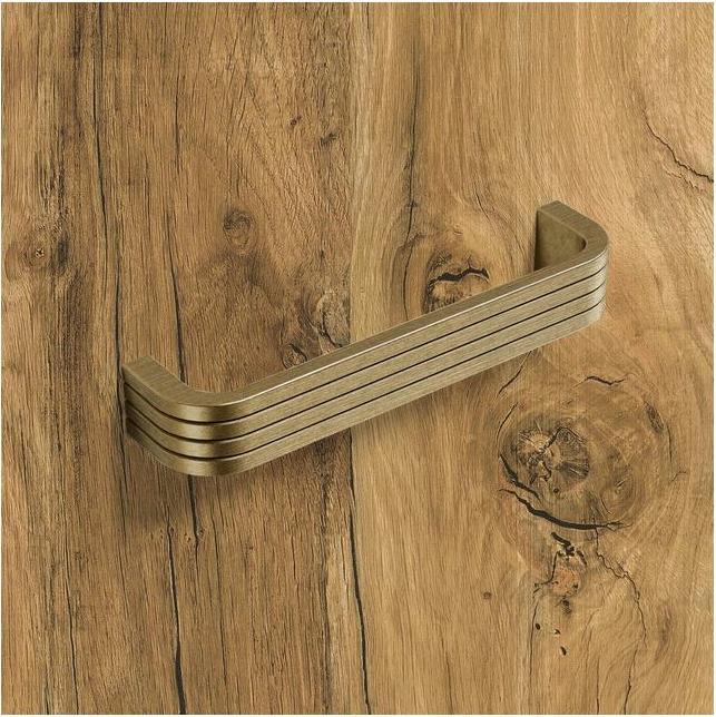 Produktbild Hettich Griff Pomezia Messing Optik antik 128 mm