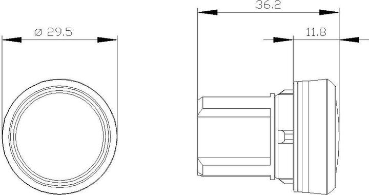 Produktbild Siemens Indicator light, 22mm, clear