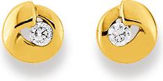 Image du produit Natsumi Schmuck Clou d'oreille en or jaune 18K/750 avec zirconium (750/18 K Or jaune)