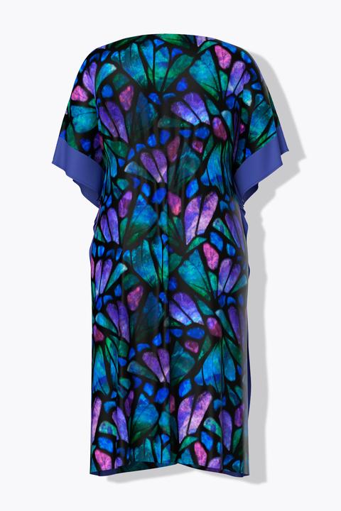 Produktbild Ulla Popken Midikleid, Schmetterlinge, V-Ausschnitt, Halbarm (42, 48)