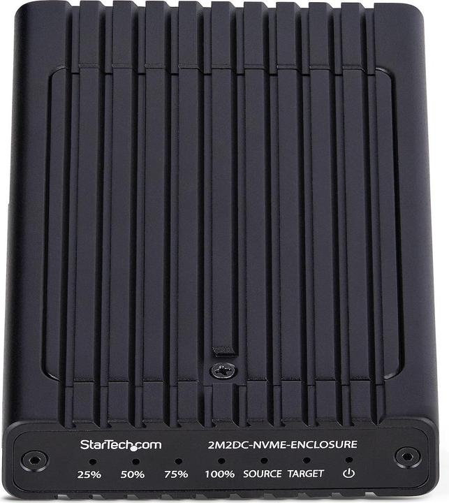 Produktbild StarTech .com 2M2DC-NVME-ENCLOSURE, SSD-Gehäuse, M.2, M.2, 10 Gbit/s, USB Anschluss, Schwarz (M.2)