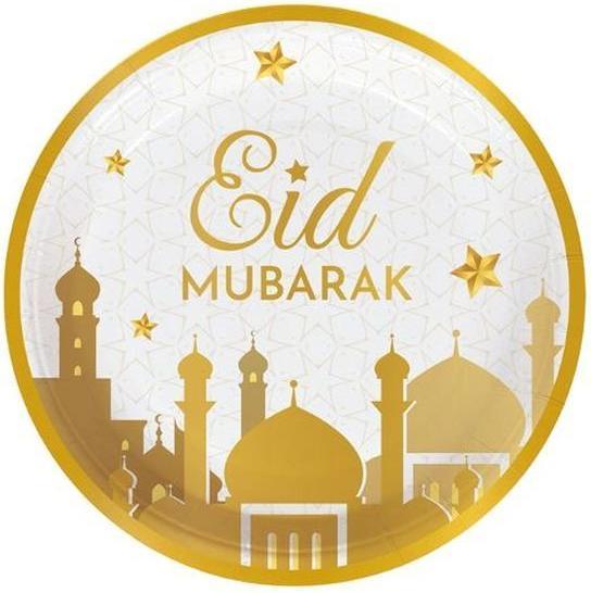 Actual product image MU Style Hedi Series Disposable Tableware Set Eid Mubarak (65-pc. Set) (1x)