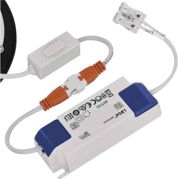 Produktbild Emos LED-Einbauleuchte NEXXO, rund, schwarz, 18W, mit Change CCT (1600 lm)