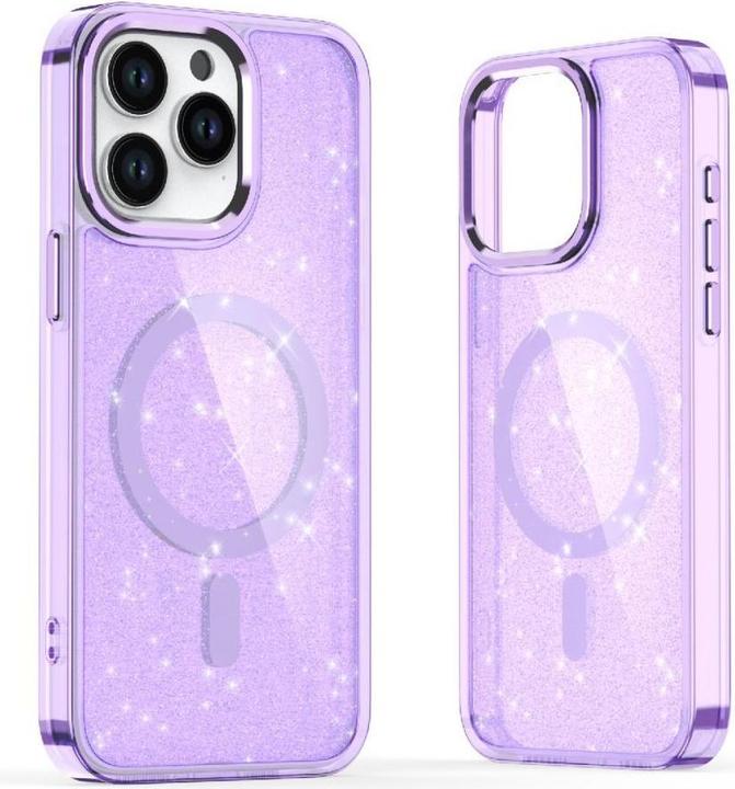 Immagine prodotto Hurtel Custodia Glitter MagSafe per iPhone 16 Pro - viola con glitter (Apple iPhone 16 Pro)