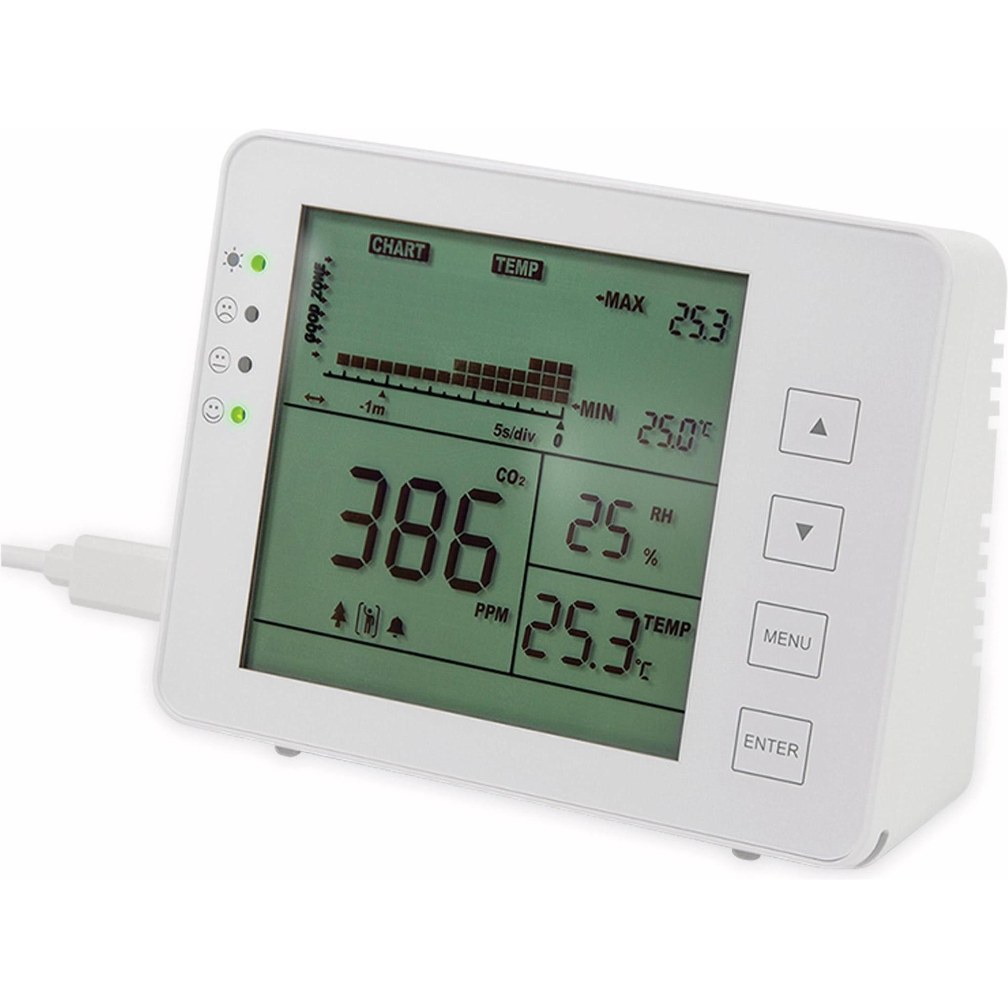 LogiLink CO2-Messgerät, Thermometer + Hygrometer, Weiss