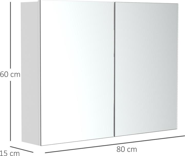 Actual product image Homcom Bathroom mirror cabinet (15 x 80 x 60 cm)