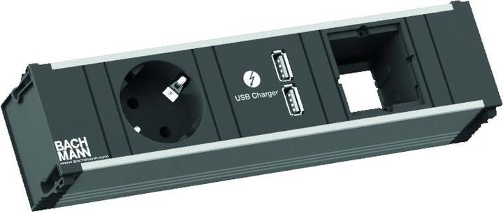 Produktbild Bachmann CONI 1xSchuko 1xUSB Charger (1 x, CEE 7/3, 0.10 m)