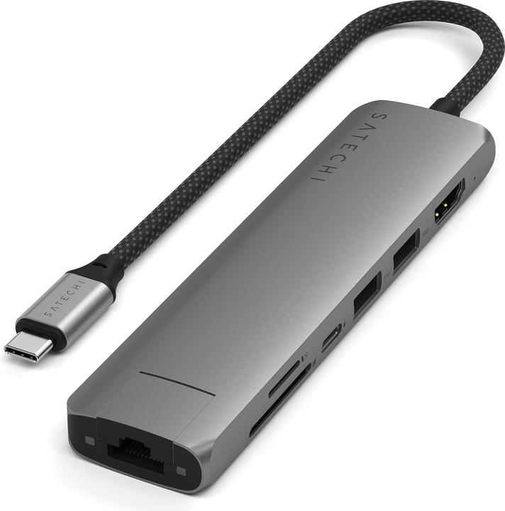 Satechi Slim 7 Multiport Hub Space Grey (USB-C, 7 porte)