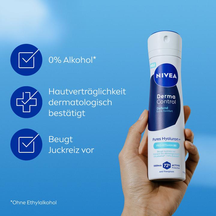 Actual product image NIVEA Deo Derma Control Defend Spray Female 150 ml (Spray, 150 ml)