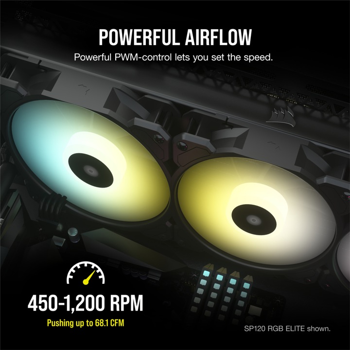 Produktbild Corsair SP140 RGB Elite Dual Node C (140 mm, 2 x)