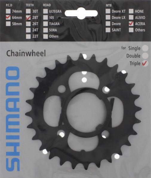 Actual product image Shimano Acera FC-M361 chainring (28)