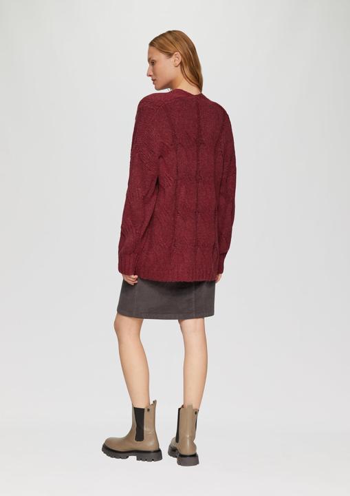 Produktbild S.Oliver Strickjacke Strickjacke mit Zopfmuster im Relaxed Fit (40)