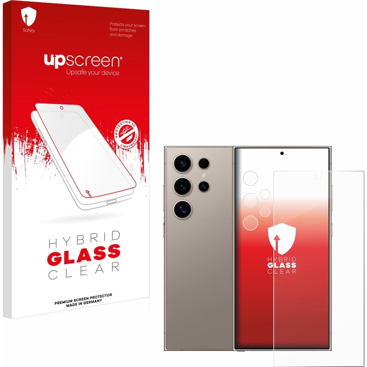 upscreen Scratch Shield Panzerglasfolie (1 Stück, Samsung Galaxy S24 Ultra), Smartphone Schutzfolie, Transparent