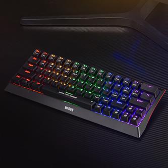 Actual product image Marvo HECATE 61WR Tastatur Tri-mode US, schwarz mechanische (US, Wireless)
