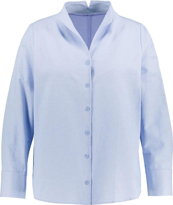 Produktbild Ulla Popken Bluse, Oxford-Gewebe, Kelchkragen, Langarm (62)
