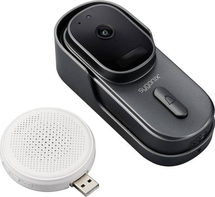 Produktbild Sygonix IP-Video-Türsprechanlage WLAN, Funk Grau, Weiss (Funk, WLAN)