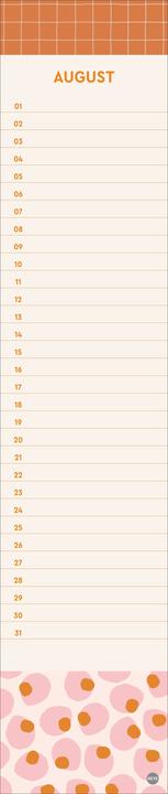 Actual product image Design birthday calendar long planner mini (Hardcover, German)