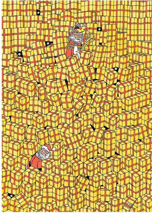 Produktbild Jan van Haasteren Puzzle-Experte 4 Geschenke überall!, 500 (500 Teile)