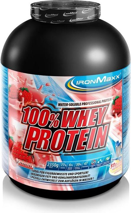 Image du produit IronMaxx 100% Whey Protein (boîte de 2350g) (Fraise, 1 x, 2350 g)