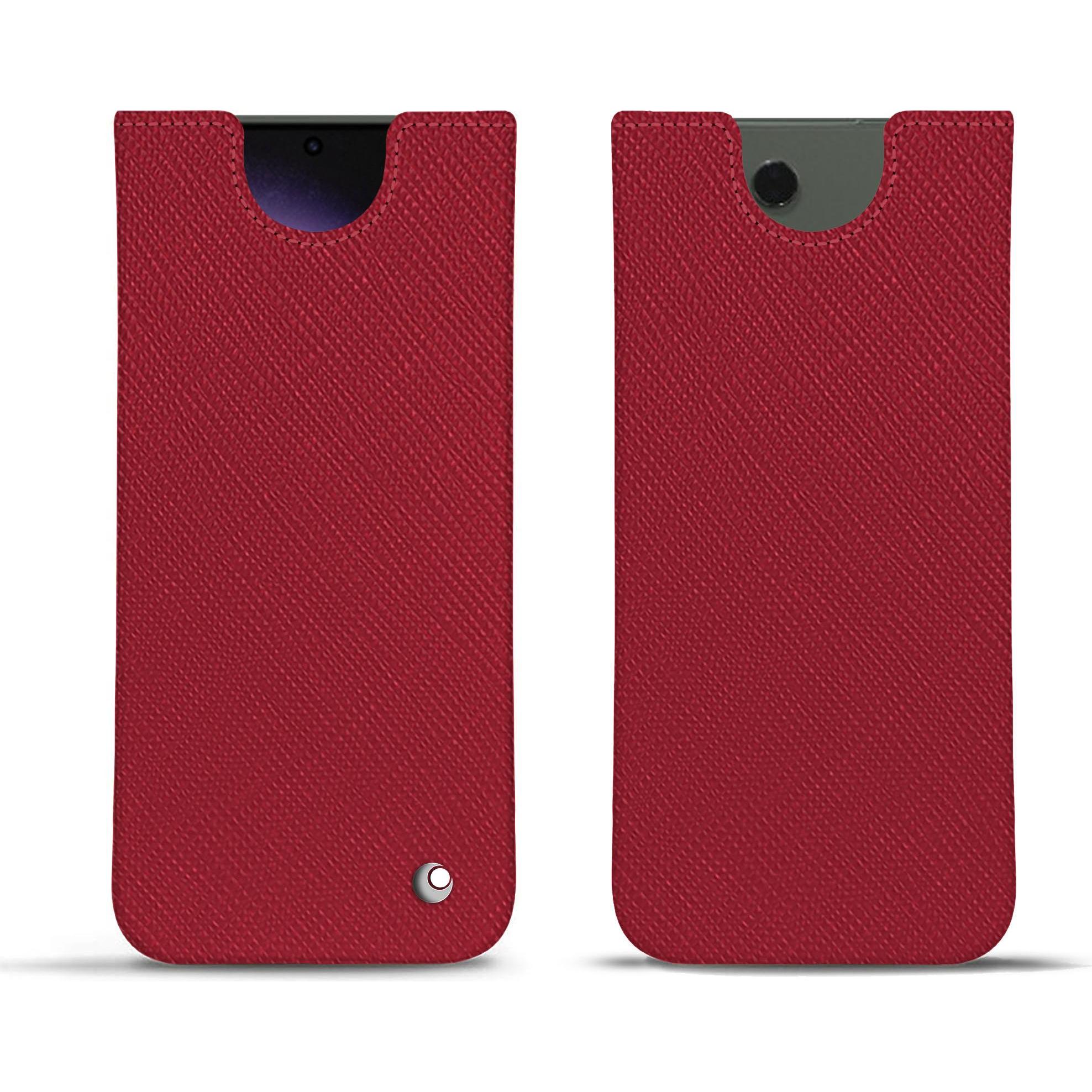 Noreve Lederschutzhülle (Samsung Galaxy S24 Ultra), Smartphone Hülle, Rot