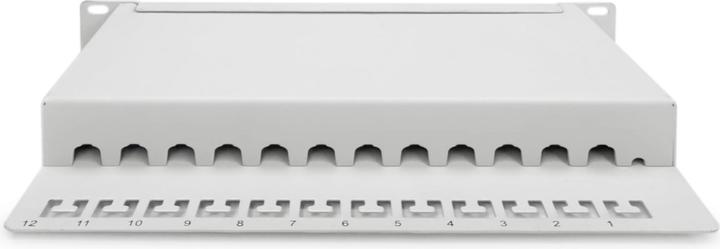 Immagine prodotto Digitus CAT 6A Patch Panel, schermato, 12 porte, 1HE, 10", grigio
