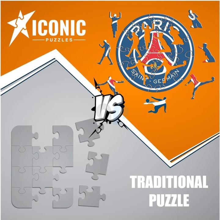 Image du produit Iconic PSG FC - Logo - Puzzle en Bois Taille S (150 Pièces) (150 pièces)