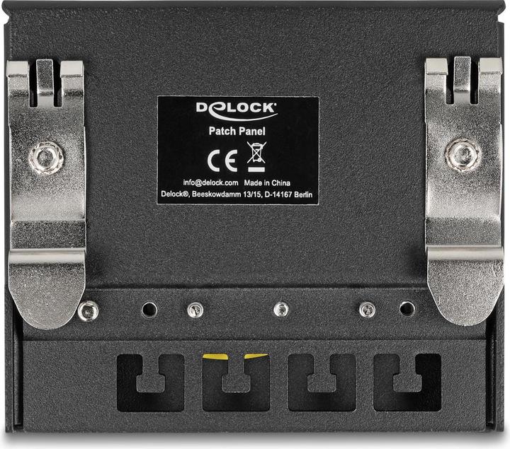 Actual product image Delock Mini Desktop Patchpanel RJ45 jack 4 port Cat.6A shielded black - for
