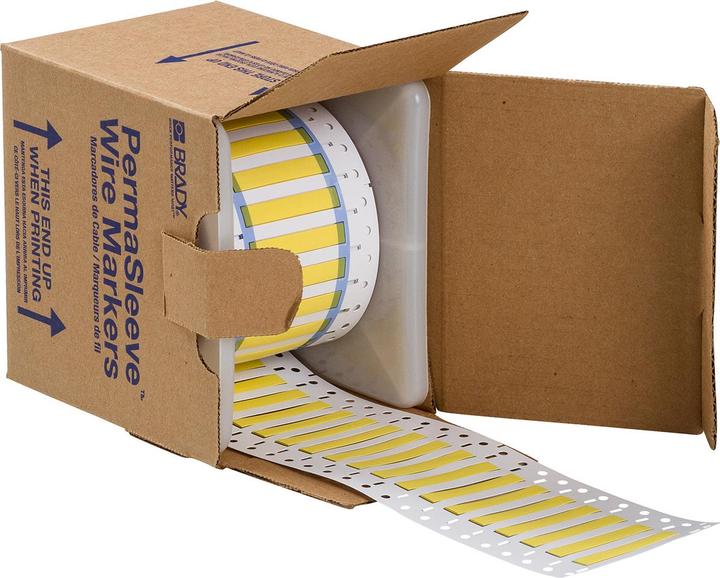 Productafbeelding Brady PS-187-2-YL-S, B-342, Permasleeve, krimpkous van polyolefine, geel, 50,8 x 8,5 mm, voor kabels (5.08 cm)