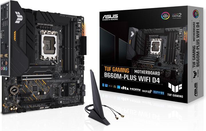 Produktbild ASUS TUF GAMING B660M-PLUS D4 (LGA 1700, Intel B660, mATX)