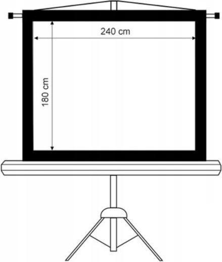 Produktbild Maclean MC-608 Projection Screen With 240x180 Tripods (120.08", 4:3)
